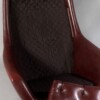 A Mid Century 1960s Swivel Egg Chair in Brown Faux Leather - Image 11