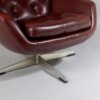 A Mid Century 1960s Swivel Egg Chair in Brown Faux Leather - Image 8