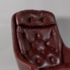 A Mid Century 1960s Swivel Egg Chair in Brown Faux Leather - Image 4