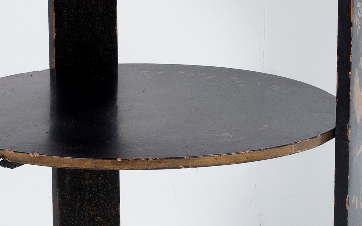 Antique Oriental Chinoiserie Ebonised and Gilt Circular Japanese Occasional Side Table - Image 9