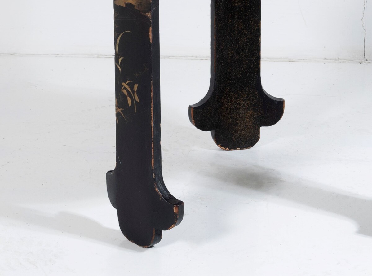 Antique Oriental Chinoiserie Ebonised and Gilt Circular Japanese Occasional Side Table - Image 15