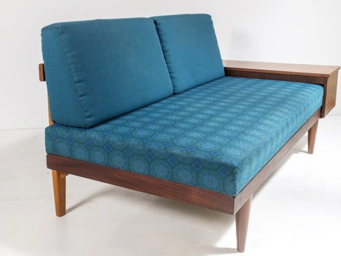 1960s Mid Century Teak 'Svanette' Daybed Sofa by Ingmar Relling in its Original Fabric