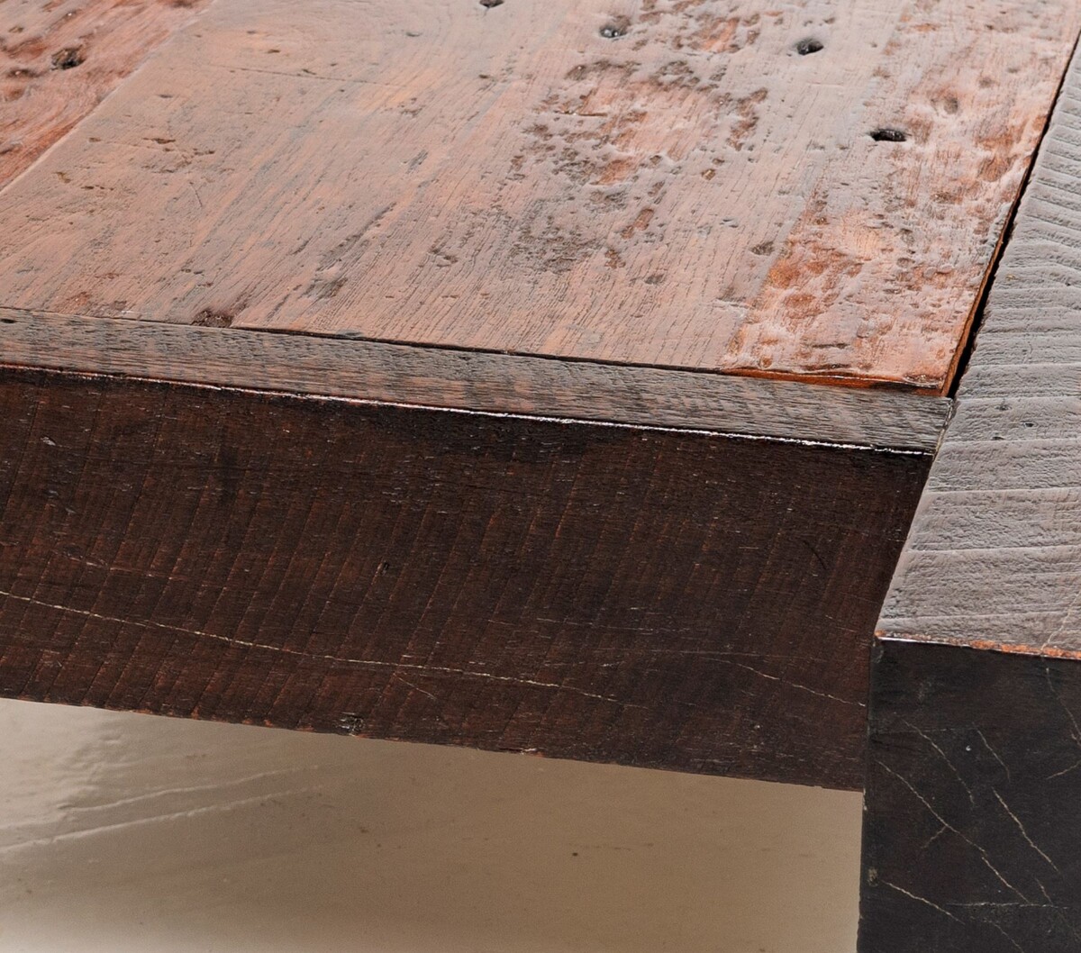 Large 6ft Heavy Form Rustic Coffee Table made from Burmese Teak - Image 6