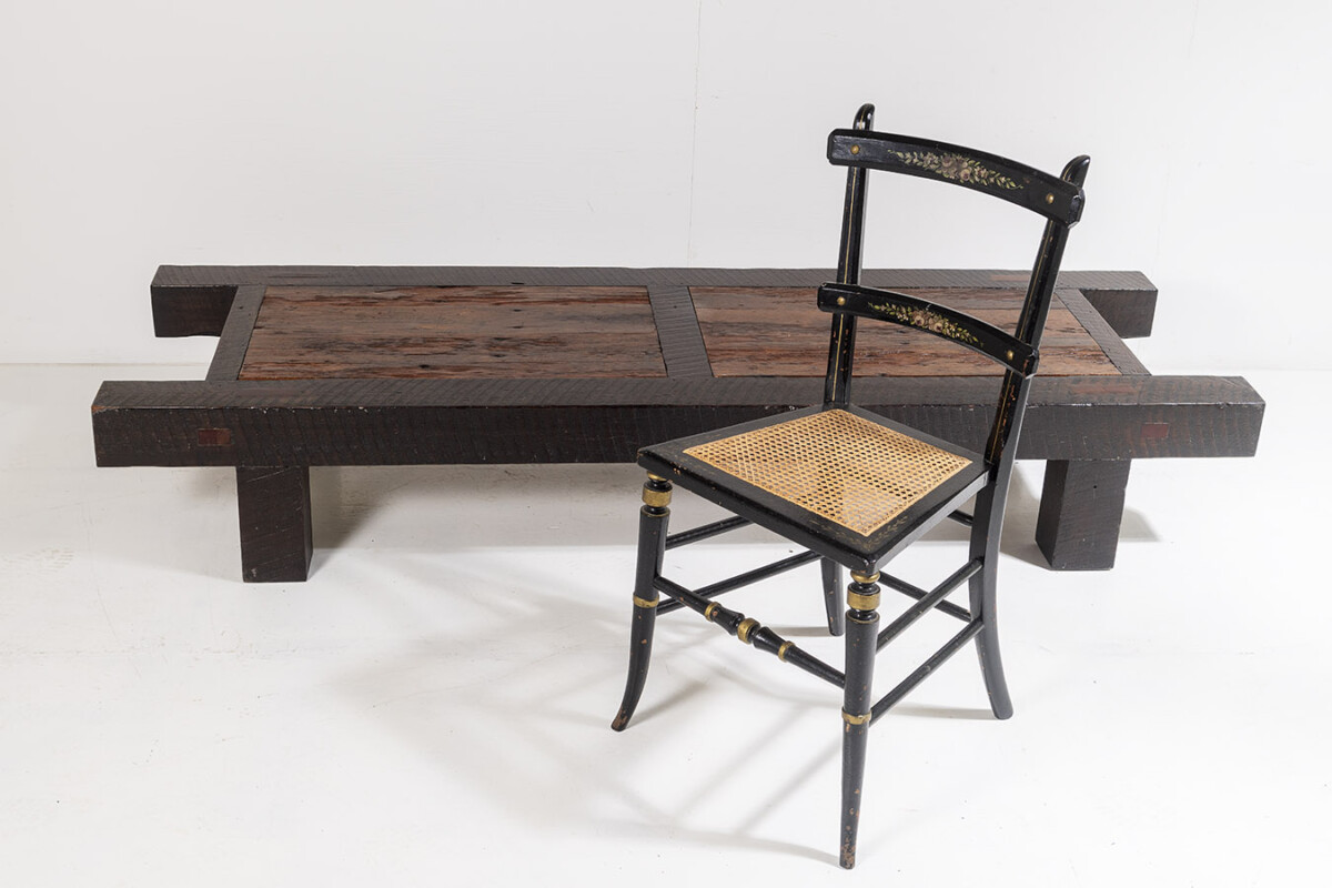 Large 6ft Heavy Form Rustic Coffee Table made from Burmese Teak - Image 13