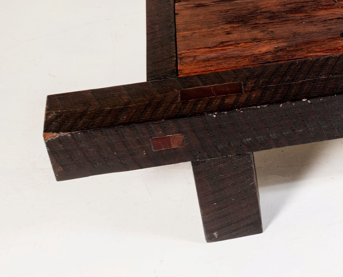 Large 6ft Heavy Form Rustic Coffee Table made from Burmese Teak - Image 8