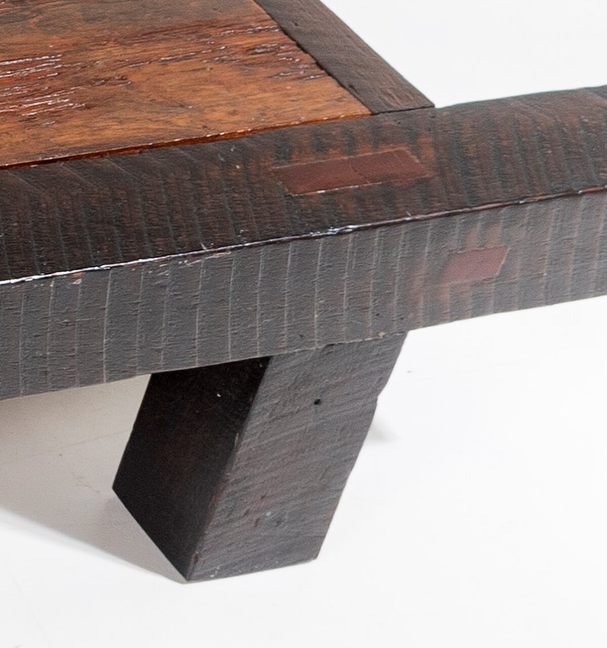 Large 6ft Heavy Form Rustic Coffee Table made from Burmese Teak - Image 5