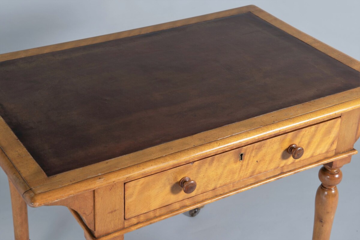 Small Satin Birch Writing Desk by Heal & Son London - Image 2