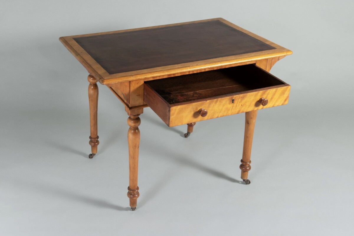 Small Satin Birch Writing Desk by Heal & Son London - Image 8