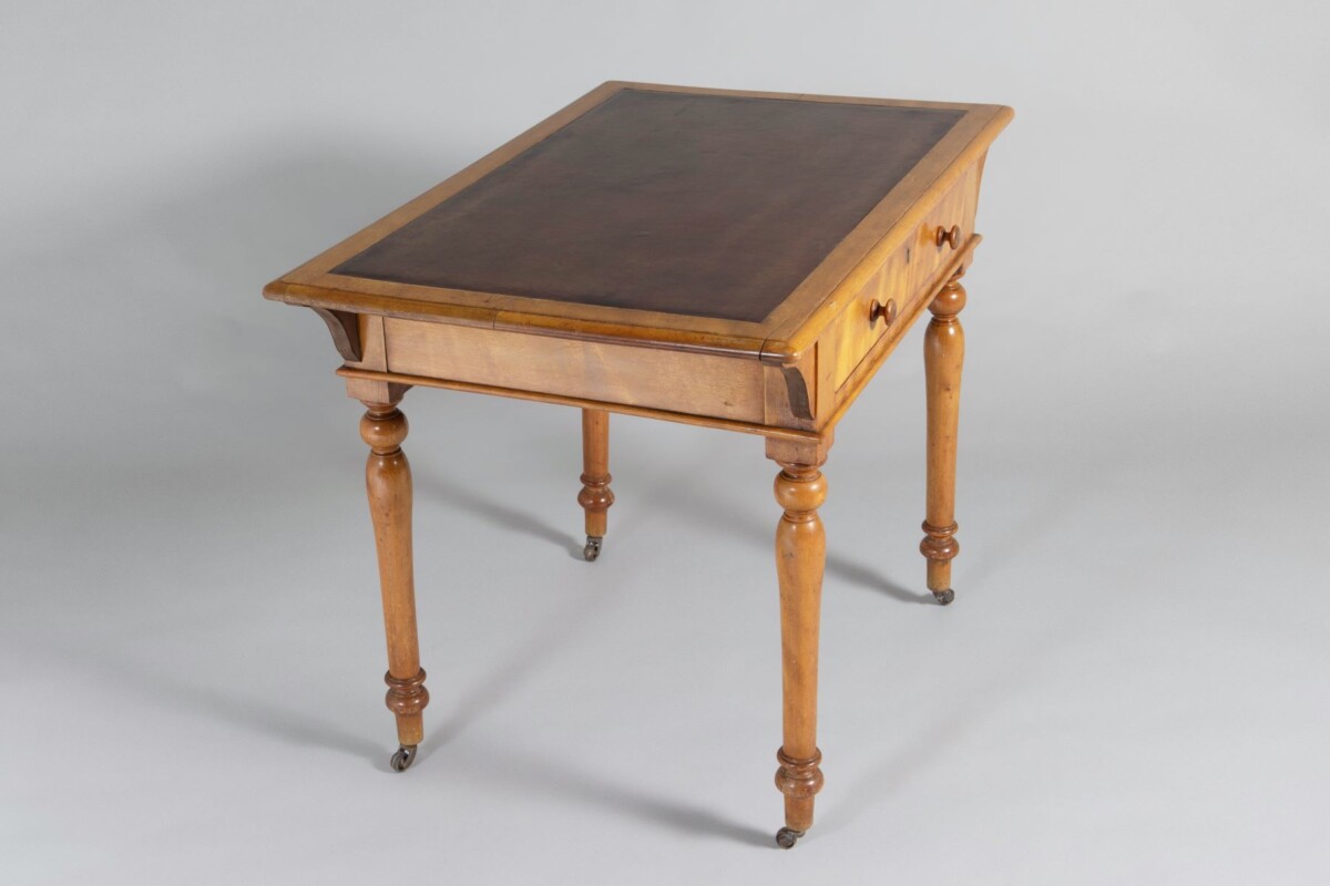 Small Satin Birch Writing Desk by Heal & Son London - Image 7