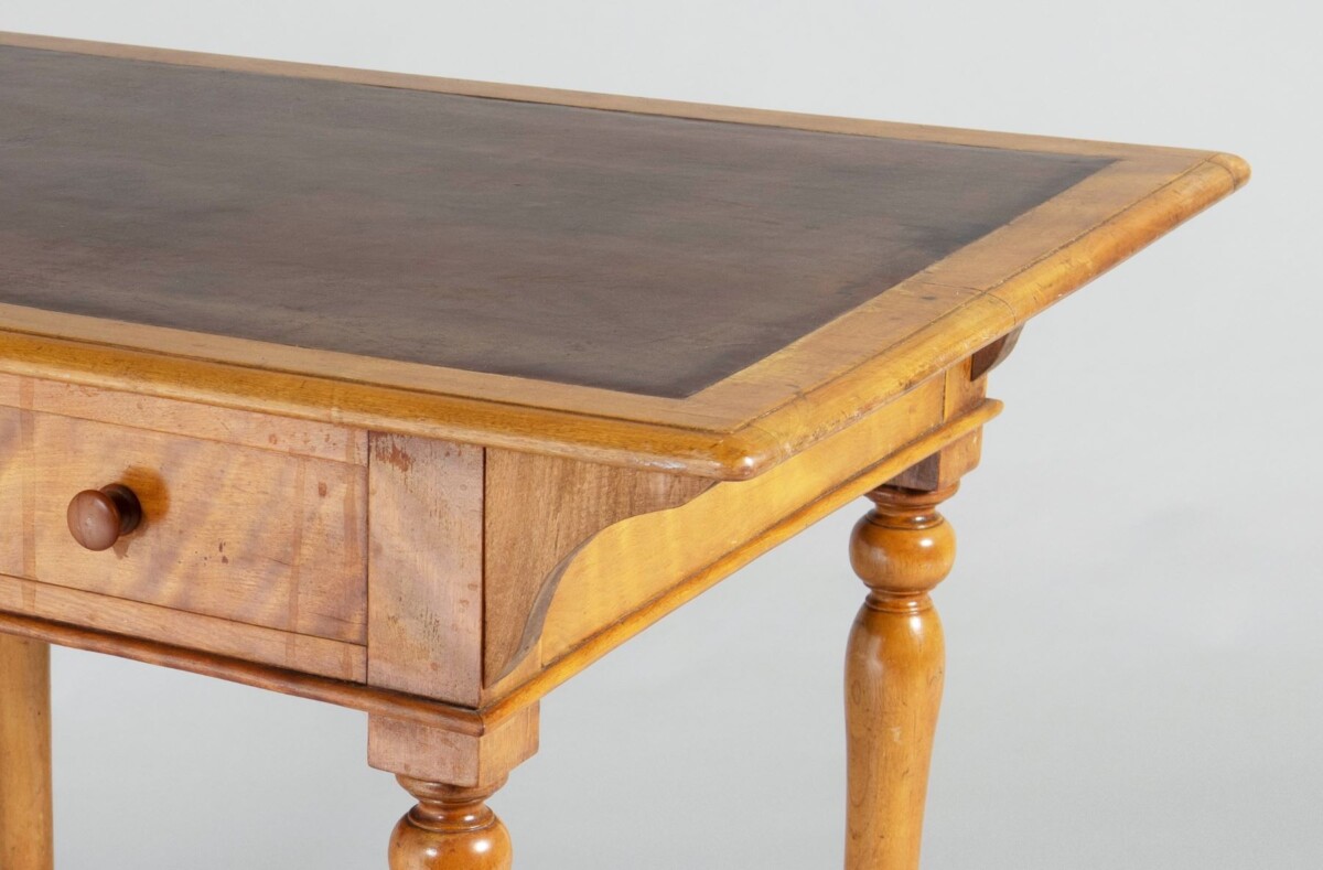 Small Satin Birch Writing Desk by Heal & Son London - Image 3