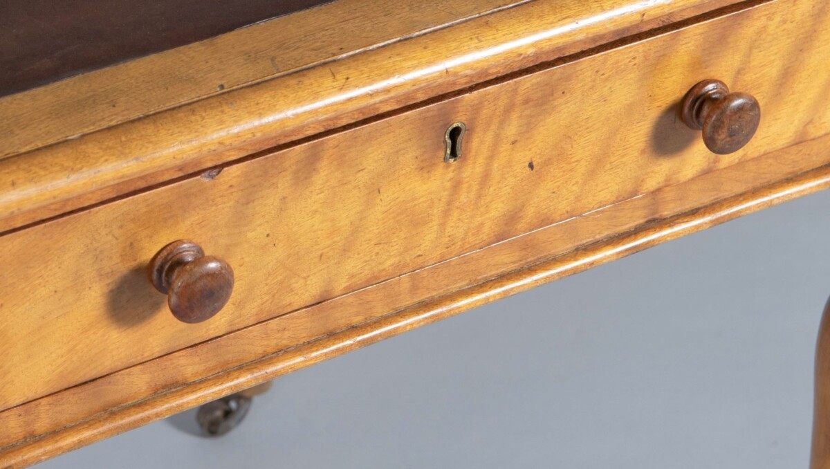 Small Satin Birch Writing Desk by Heal & Son London - Image 16