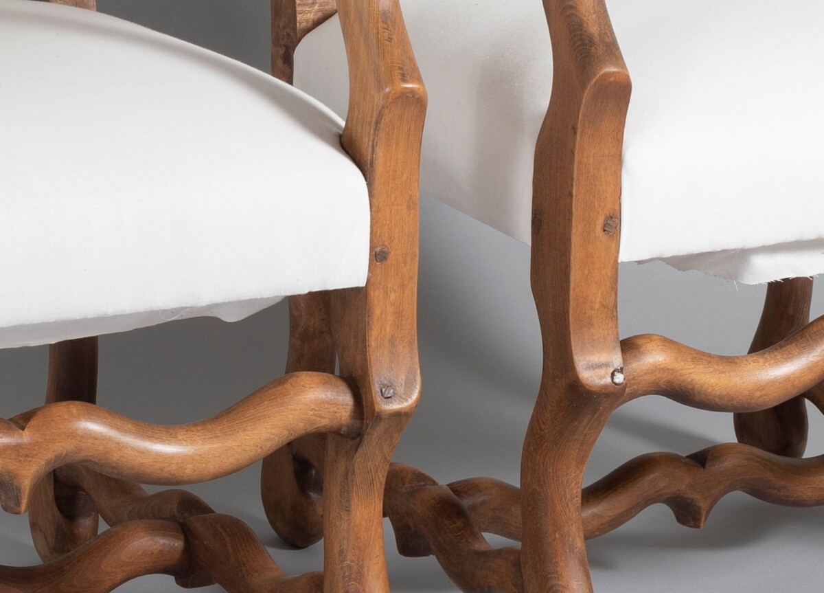 A Pair of French Os de Mouton (sheep Bone) Oak Armchairs - 19th Century - Image 13