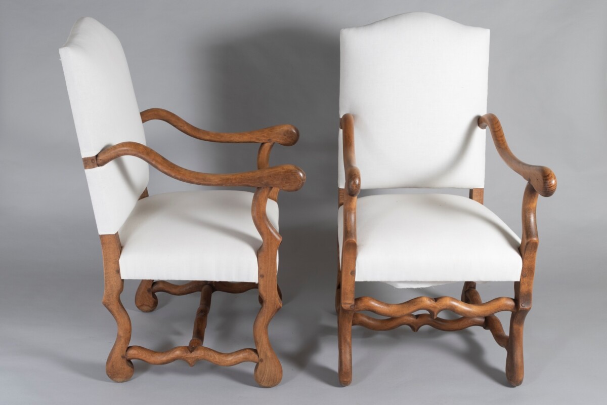 A Pair of French Os de Mouton (sheep Bone) Oak Armchairs - 19th Century - Image 4