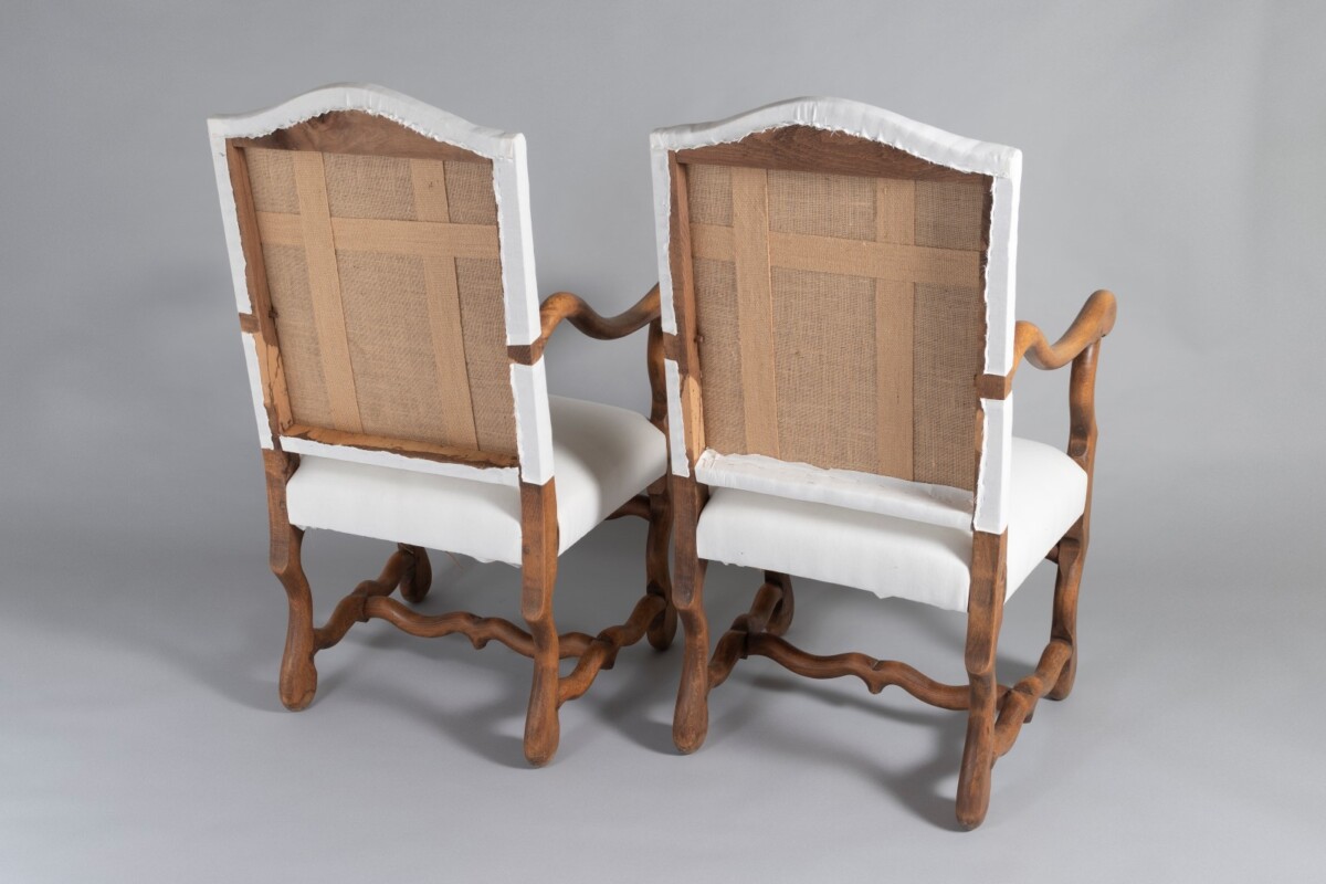 A Pair of French Os de Mouton (sheep Bone) Oak Armchairs - 19th Century - Image 3