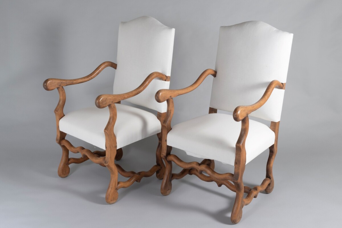 A Pair of French Os de Mouton (sheep Bone) Oak Armchairs - 19th Century - Image 5