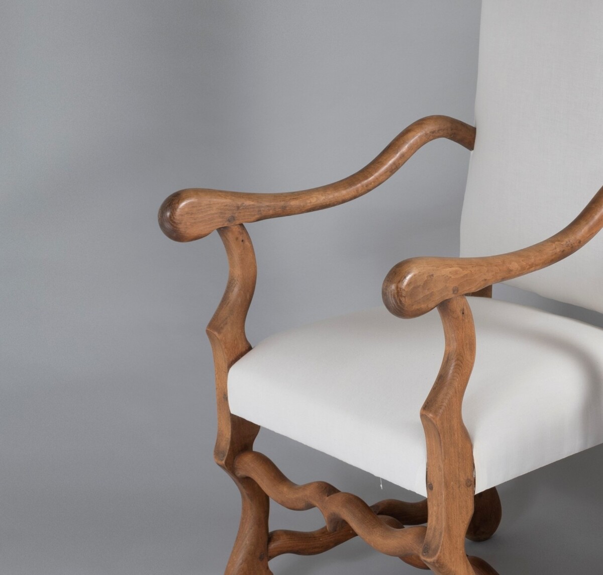 A Pair of French Os de Mouton (sheep Bone) Oak Armchairs - 19th Century - Image 6