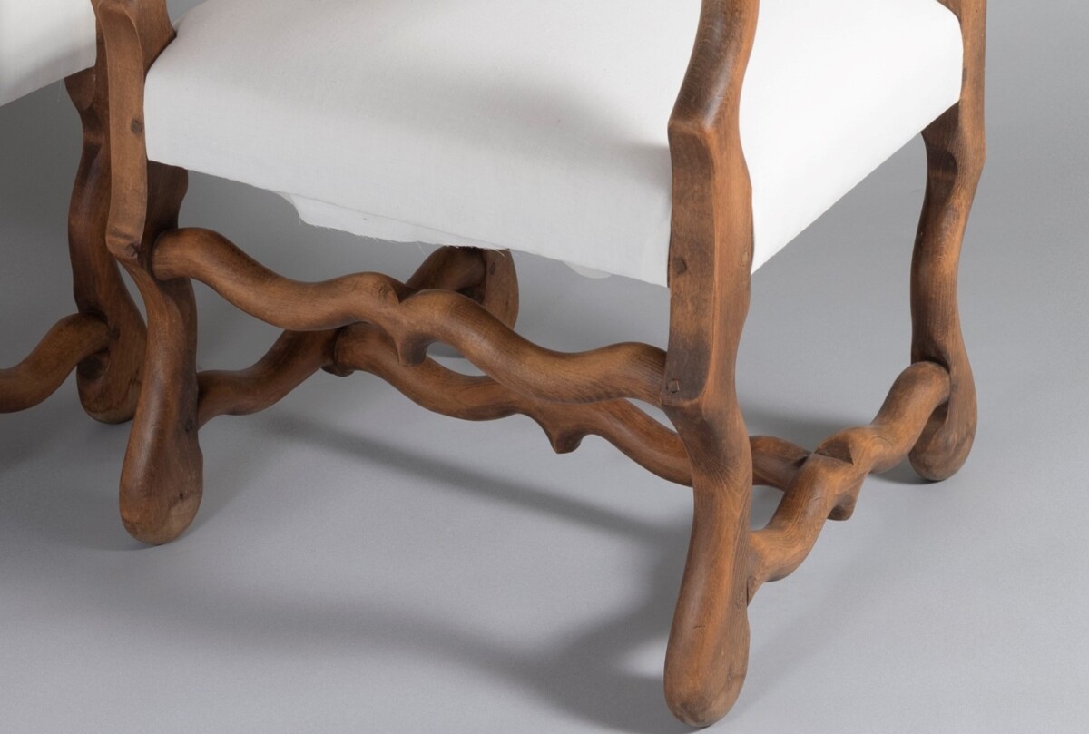 A Pair of French Os de Mouton (sheep Bone) Oak Armchairs - 19th Century - Image 15