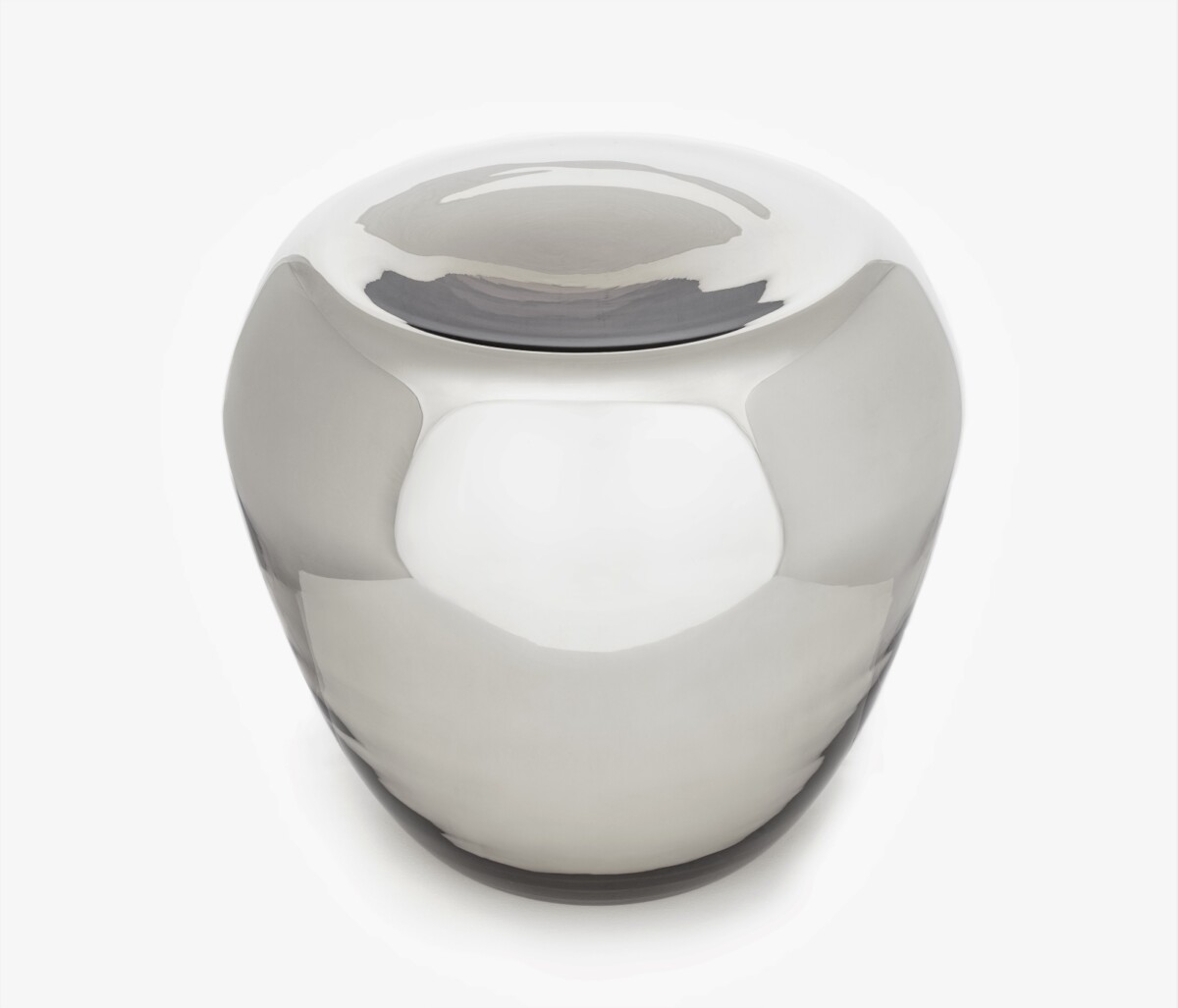 Exclusive Hand Blown Designer Glass Table 'TEJA' Silver - The Ivana Steiner Collection