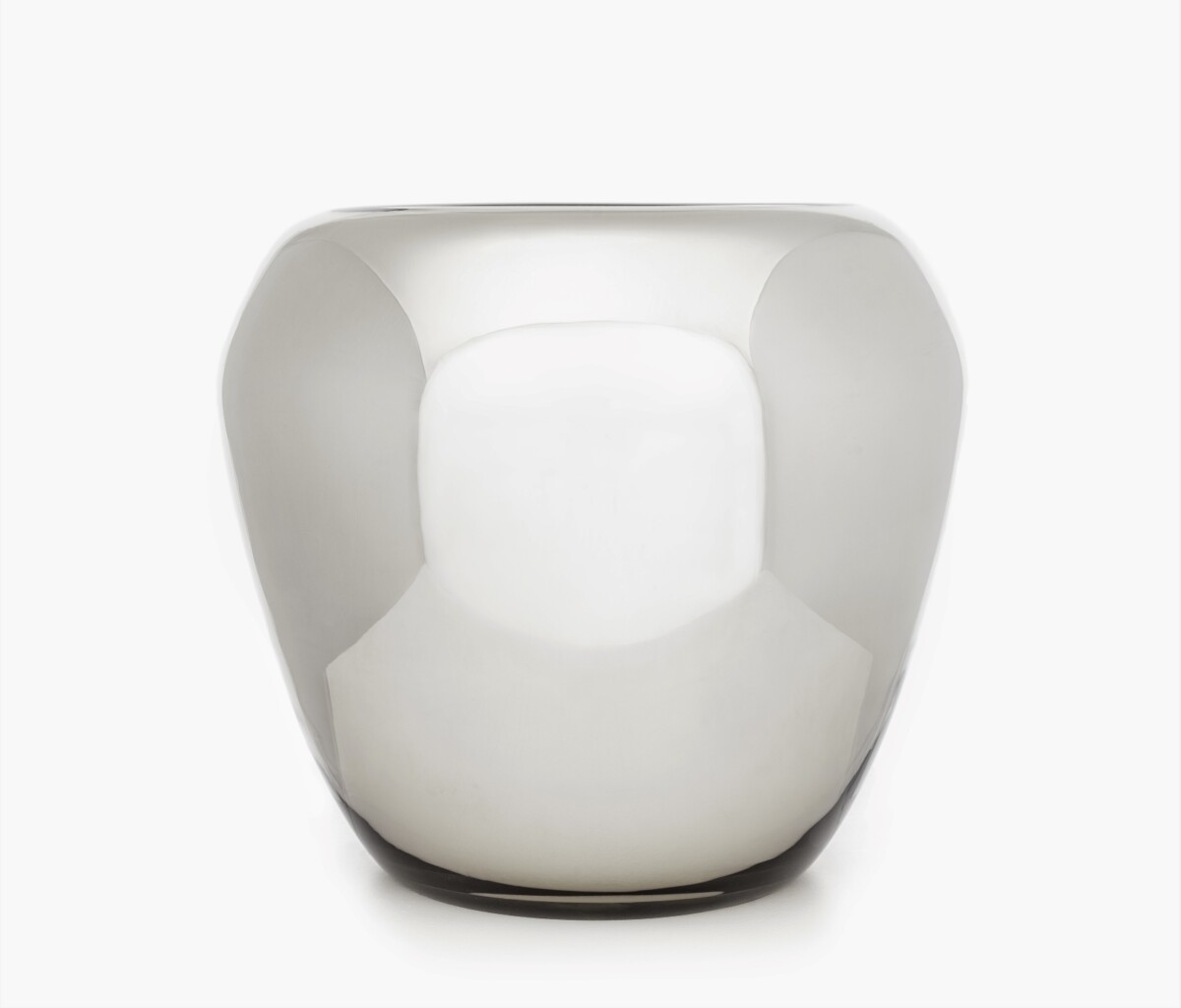 Exclusive Hand Blown Designer Glass Table 'TEJA' Silver - The Ivana Steiner Collection - Image 3
