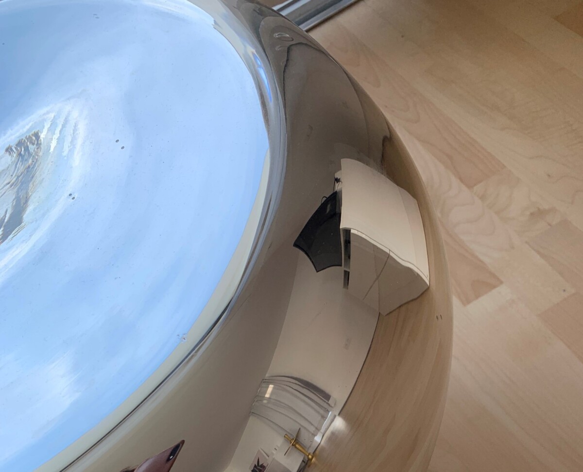Exclusive Hand Blown Designer Glass Table 'TEJA' Silver - The Ivana Steiner Collection - Image 9