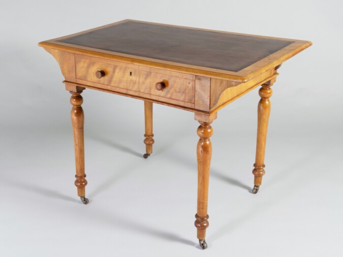 Small Satin Birch Writing Desk by Heal & Son London