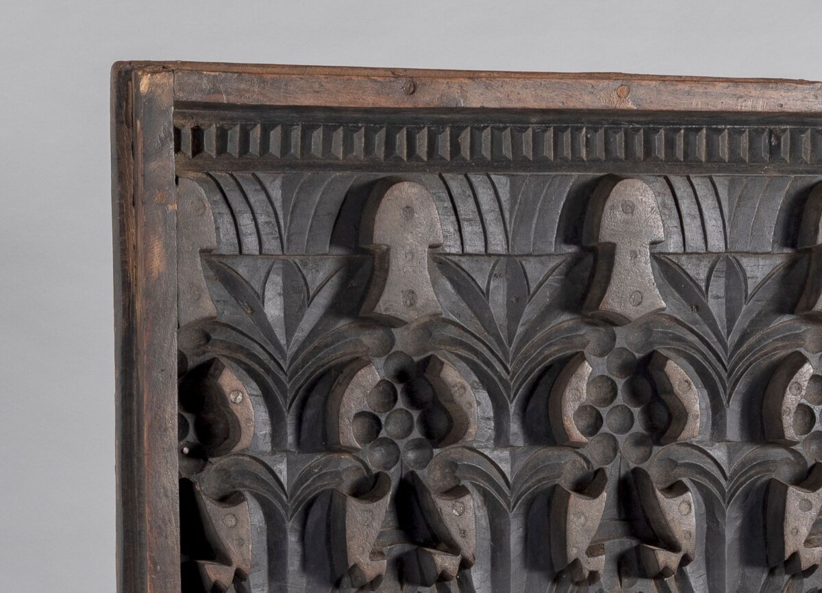 Large Scale Mid Century Carved Sculptural Wooden Shelf Art on Heavy Steel Base - Image 10