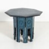 A Vibrant 1970s Burmese Hand Painted Occasional Side Table, Kashmiri in Style
