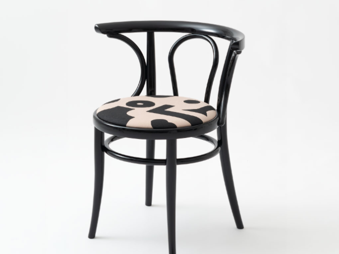 The Original No.7 Bentwood Dining Chair with Samiro Yunoki Designer Print