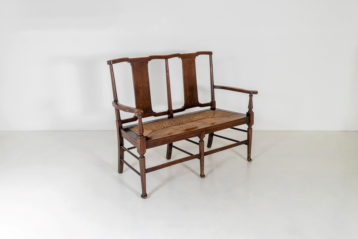 Oak Arts & Craft Bench Seat in the manner of Richard Norman Shaw for William Morris & Co - Image 8