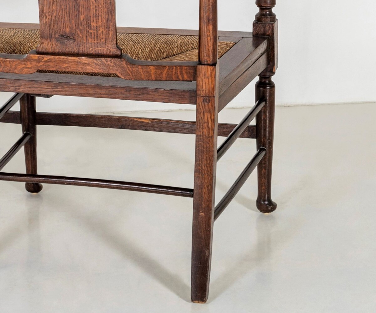 Oak Arts & Craft Bench Seat in the manner of Richard Norman Shaw for William Morris & Co - Image 13
