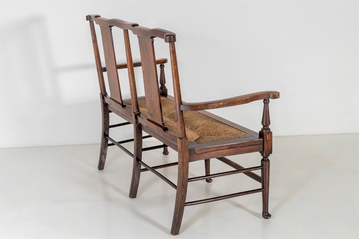 Oak Arts & Craft Bench Seat in the manner of Richard Norman Shaw for William Morris & Co - Image 6
