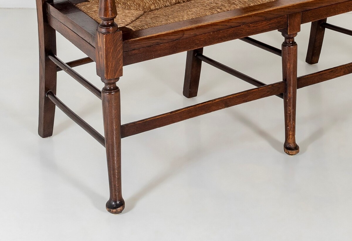 Oak Arts & Craft Bench Seat in the manner of Richard Norman Shaw for William Morris & Co - Image 3