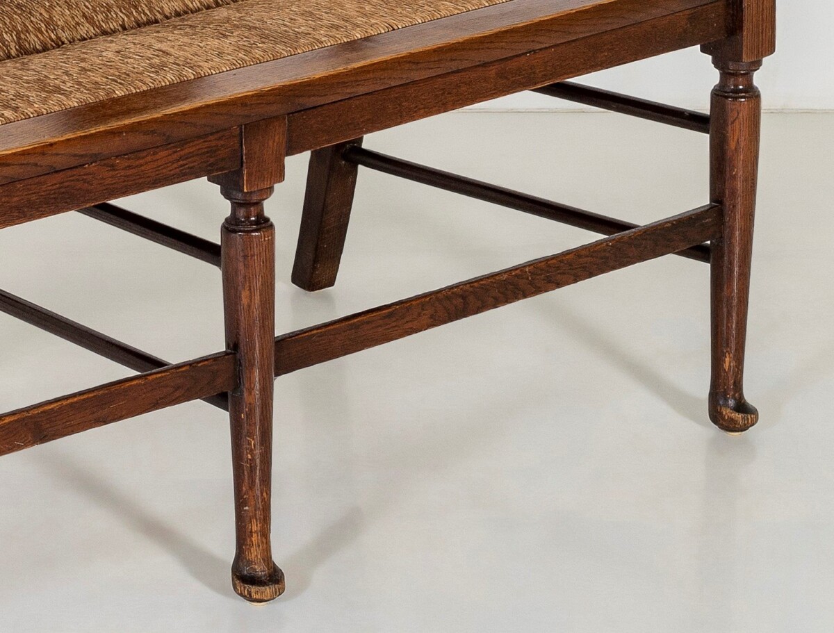 Oak Arts & Craft Bench Seat in the manner of Richard Norman Shaw for William Morris & Co - Image 15
