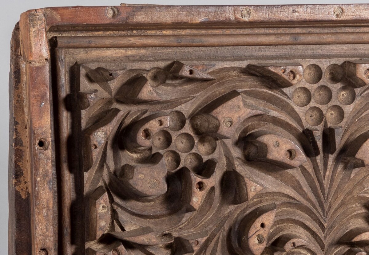 Mid Century Large Scale Carved Sculptural Wooden Shelf Art on Steel Base - Image 9