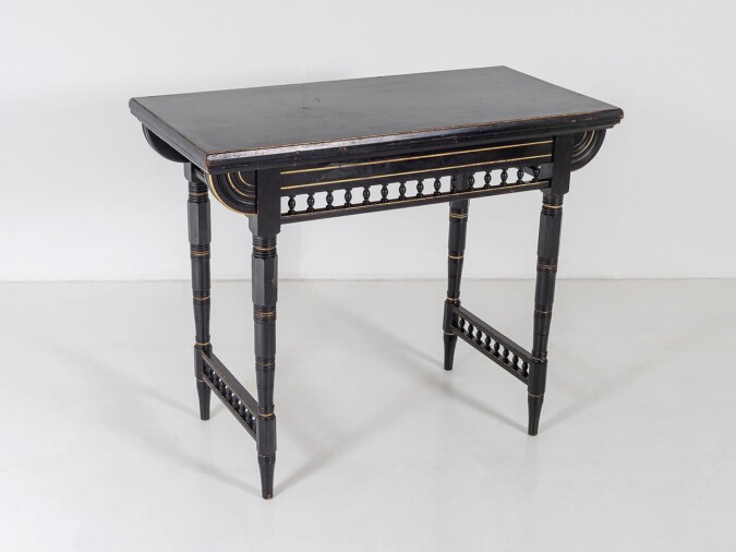 Aesthetic Movement Ebonised Console and Card Table By James Shoolbred London
