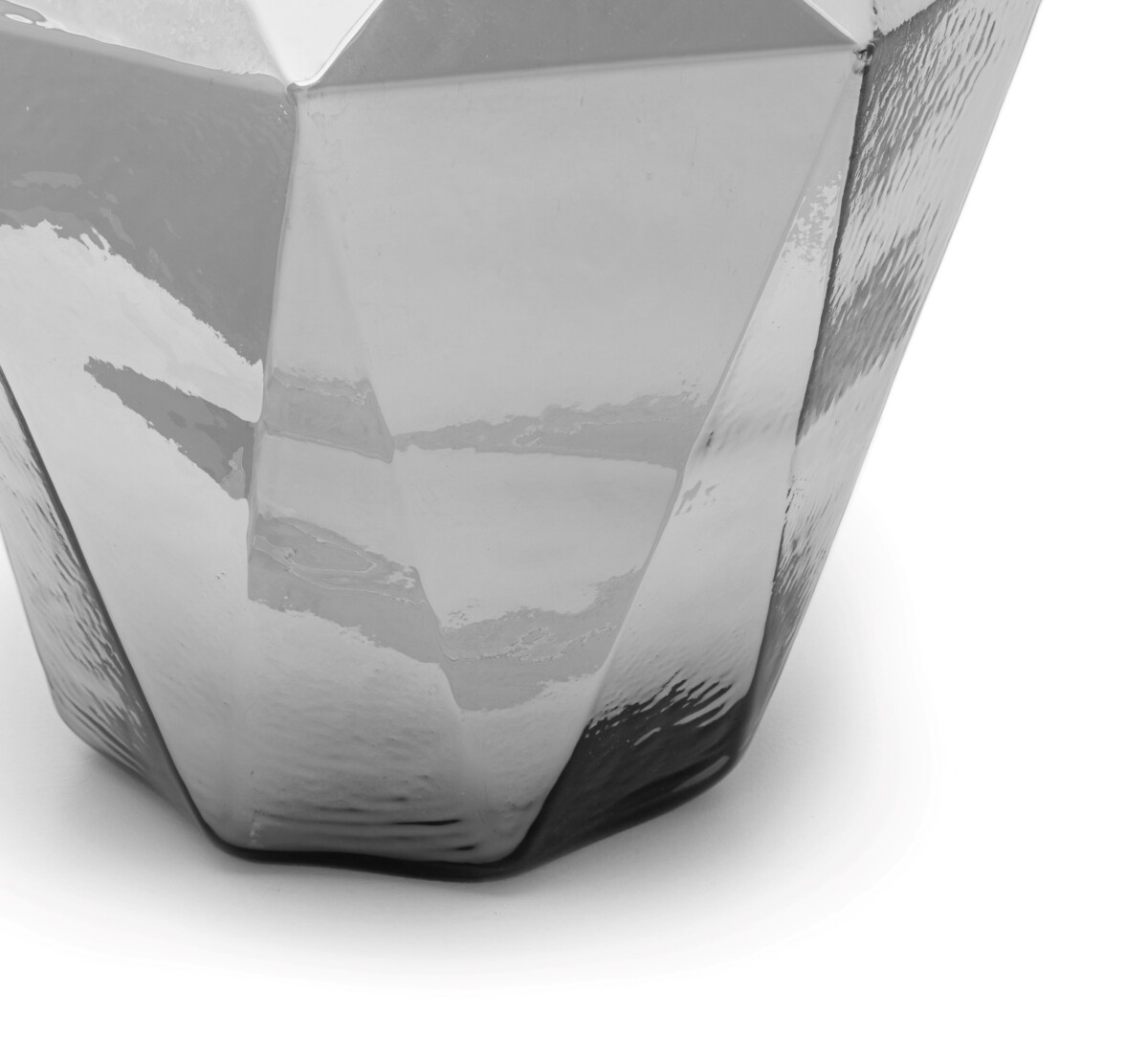 Exclusive Hand Blown Designer Glass Table 'WICHARD' Silver - The Ivana Steiner Collection - Image 2