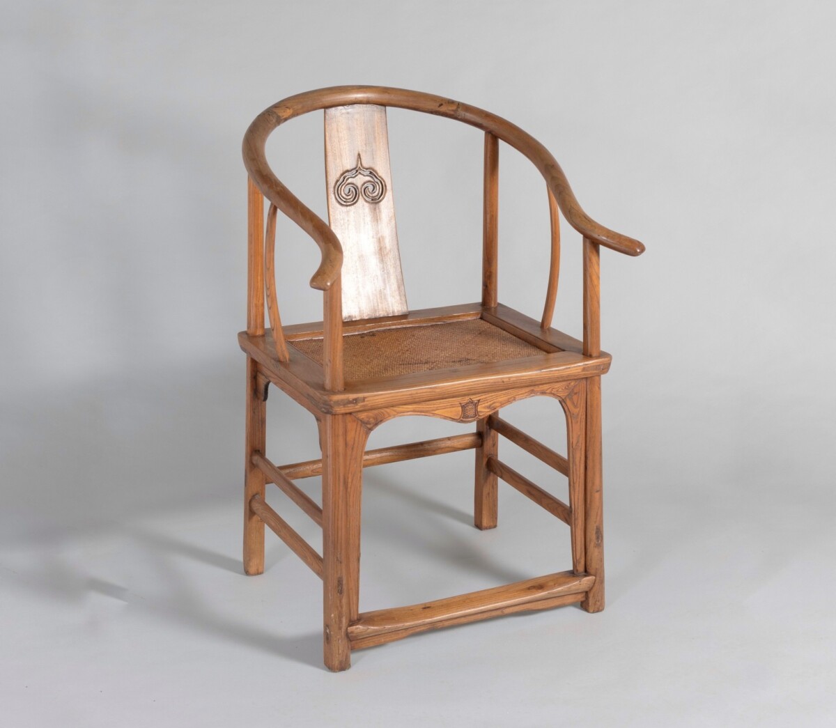 A 19th Century Antique Chinese Elm Horseshoe Armchair Late Qing