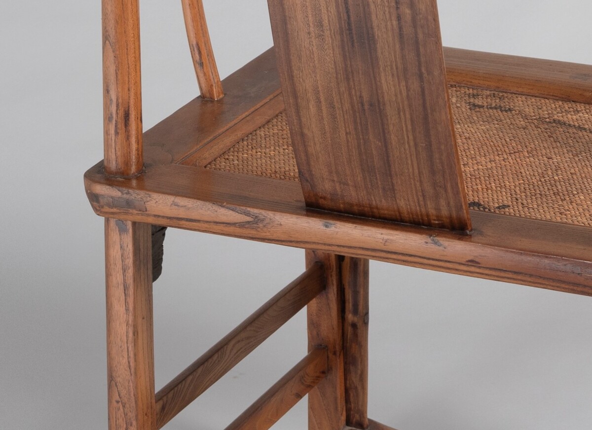 A 19th Century Antique Chinese Elm Horseshoe Armchair Late Qing - Image 8