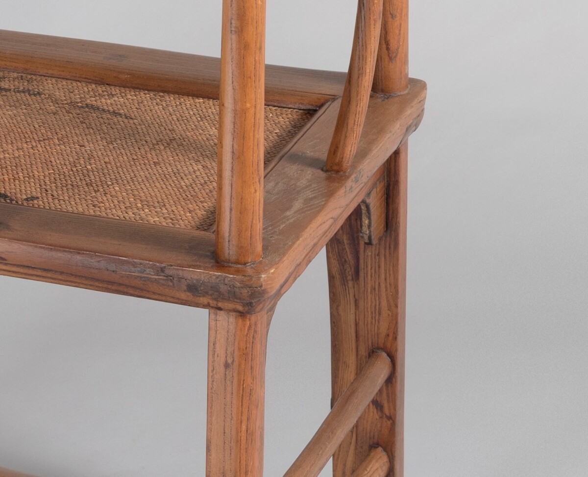 A 19th Century Antique Chinese Elm Horseshoe Armchair Late Qing - Image 7