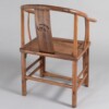 A 19th Century Antique Chinese Elm Horseshoe Armchair Late Qing - Image 6