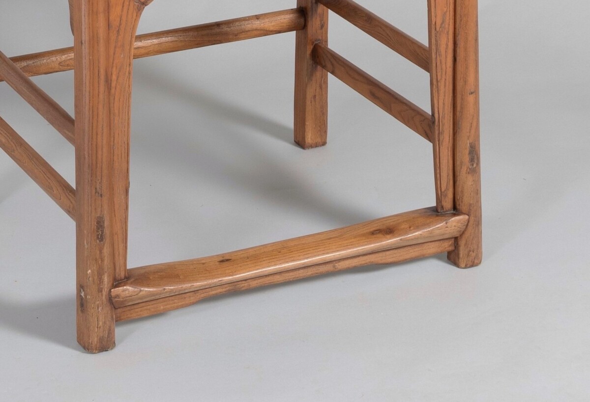 A 19th Century Antique Chinese Elm Horseshoe Armchair Late Qing - Image 16