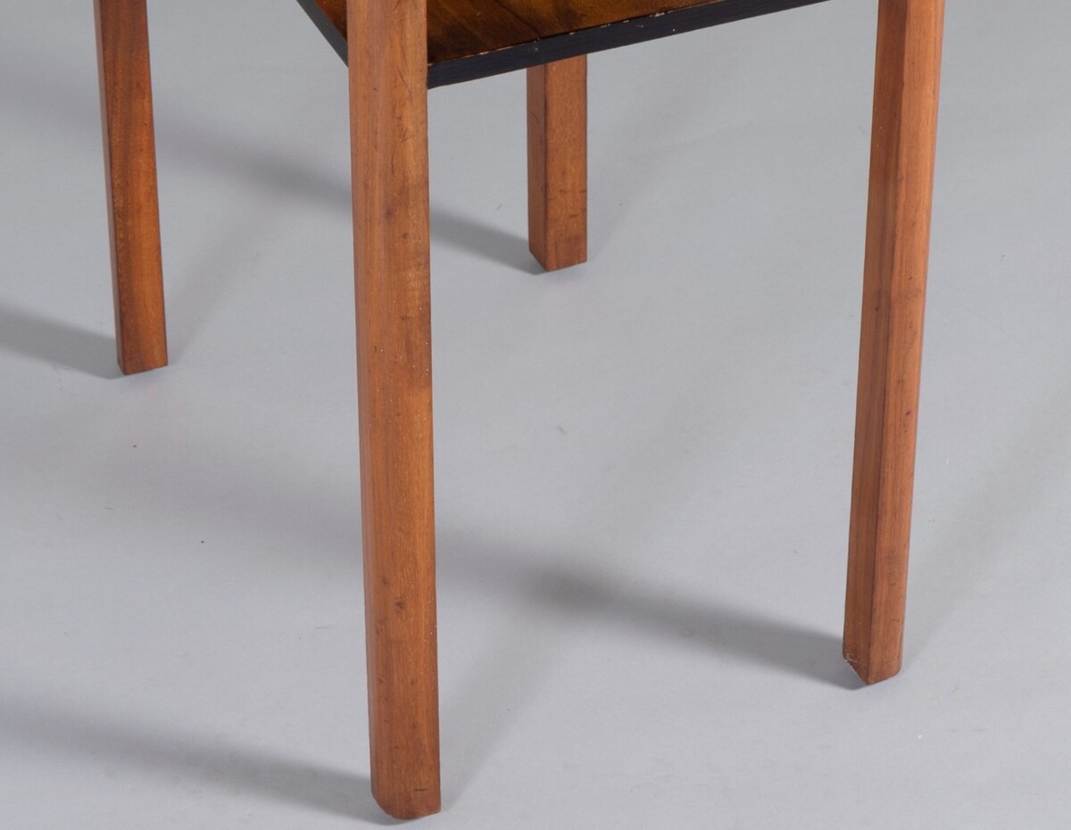 Mid Century Scandinavian Modern Walnut and Birch Occasional Side Table - Image 6