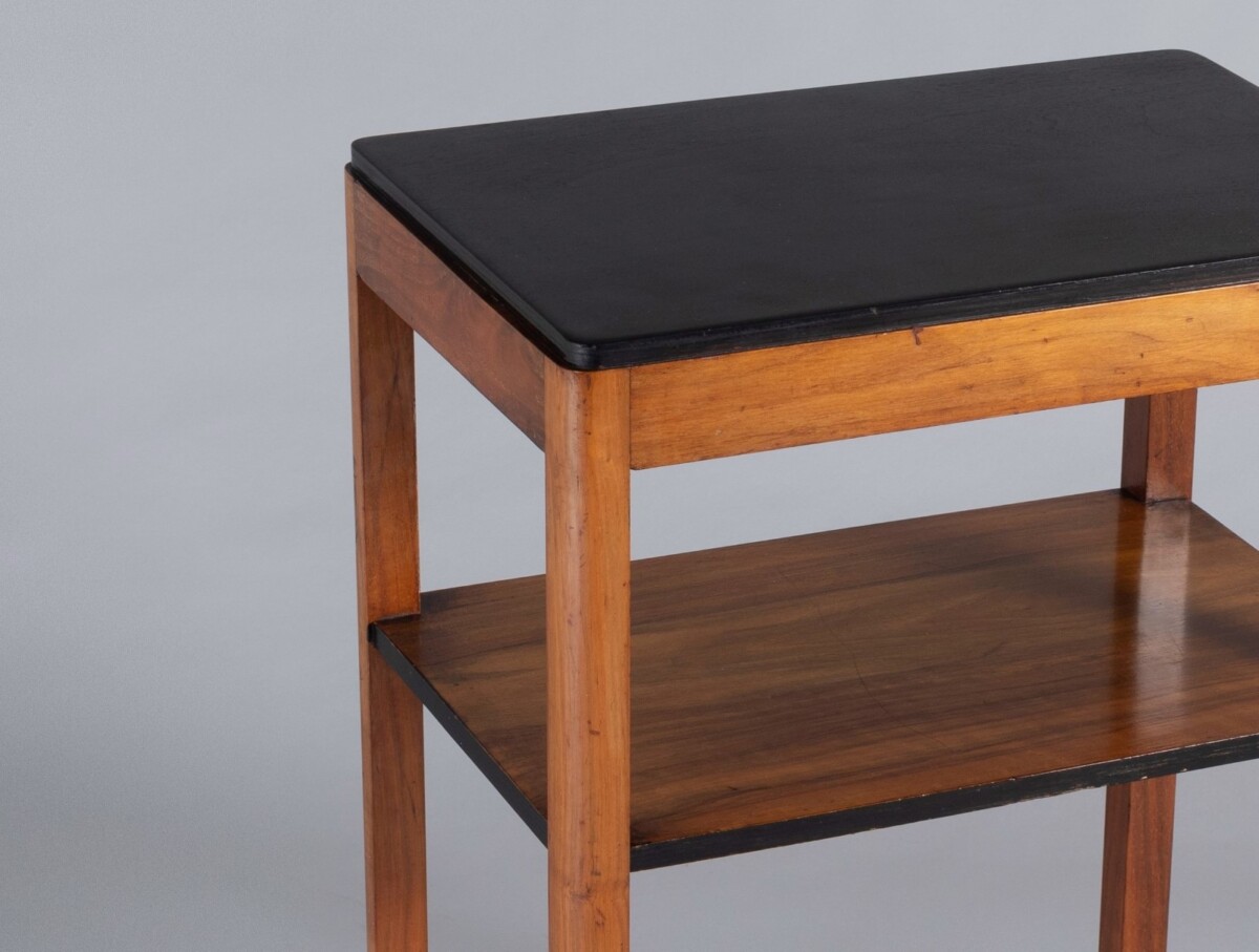 Mid Century Scandinavian Modern Walnut and Birch Occasional Side Table - Image 11