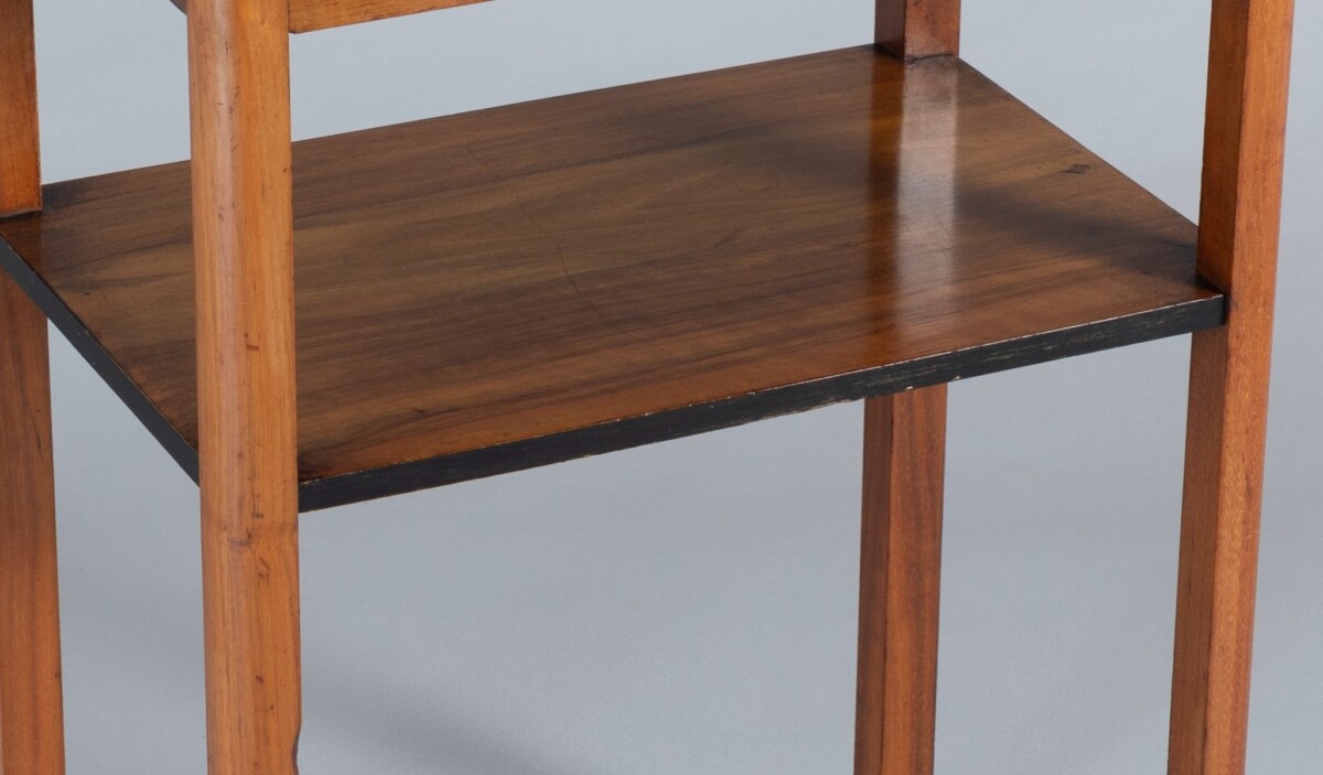 Mid Century Scandinavian Modern Walnut and Birch Occasional Side Table - Image 10