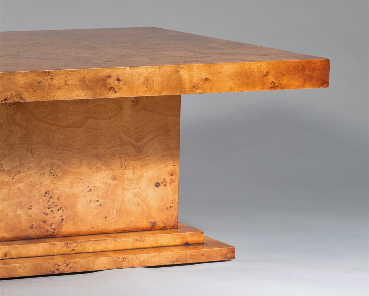 1970/80s Mid-Century Modern Birdseye Maple Large Rectangular Coffee Table - Image 5