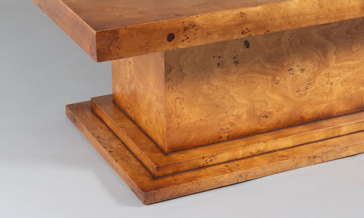 1970/80s Mid-Century Modern Birdseye Maple Large Rectangular Coffee Table - Image 6