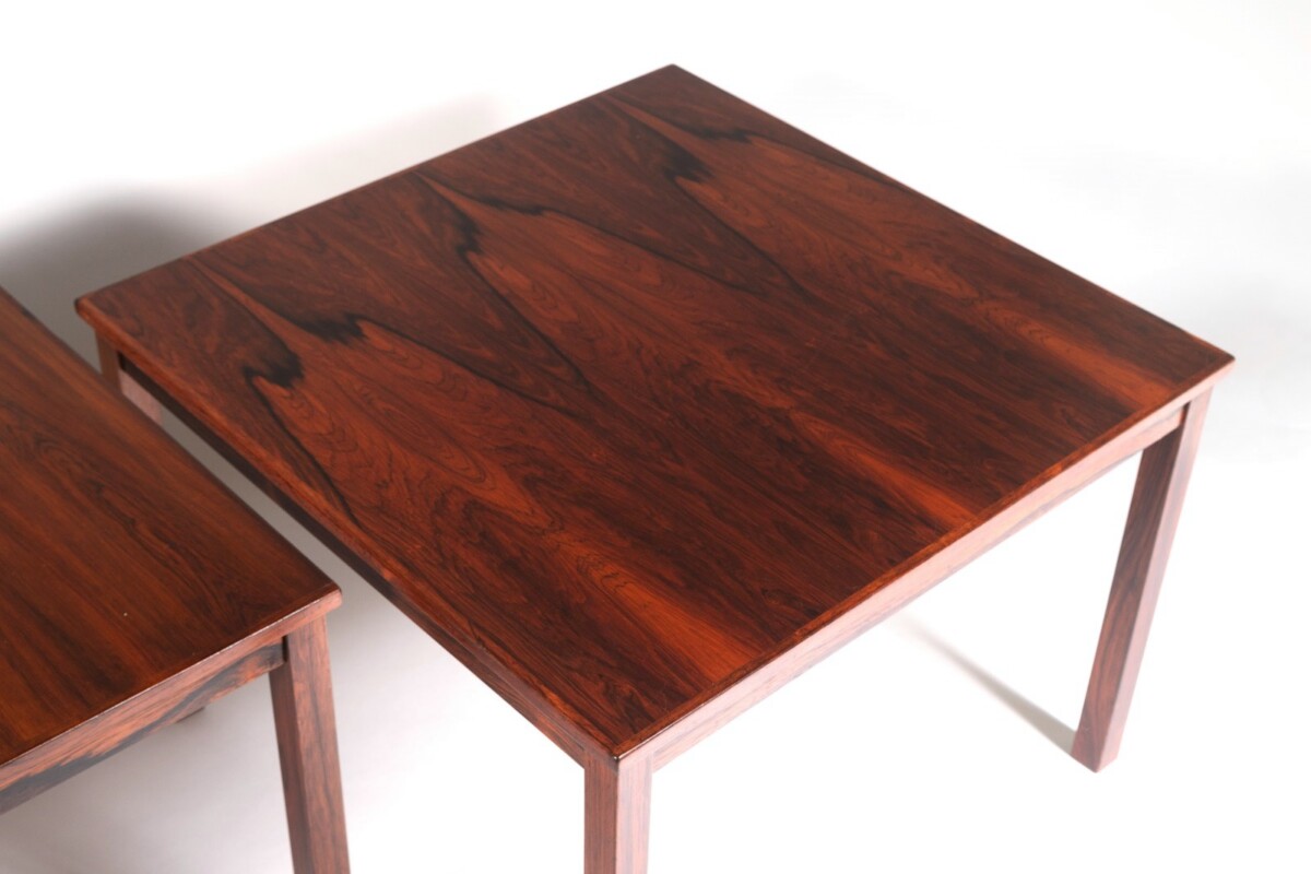 A Pair of 1960/70s Mid Century Modern Danish Rosewood Square Coffee Tables - Image 8