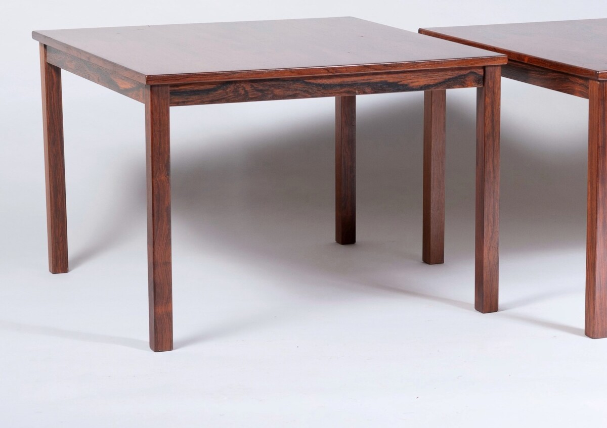 A Pair of 1960/70s Mid Century Modern Danish Rosewood Square Coffee Tables - Image 9
