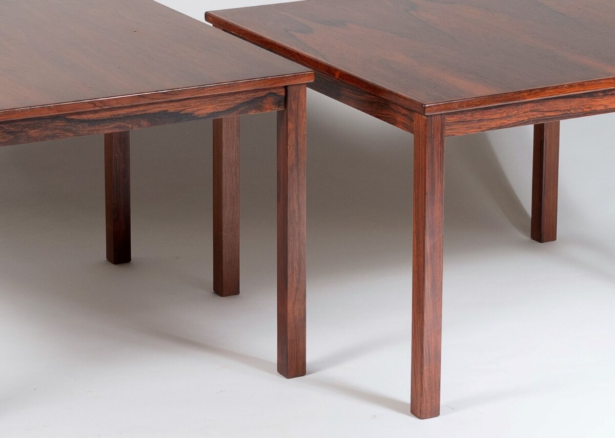 A Pair of 1960/70s Mid Century Modern Danish Rosewood Square Coffee Tables - Image 11