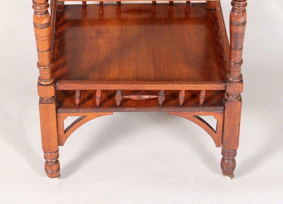 Late Victorian Aesthetic Movement Octagonal Walnut Window Table or Side Table - Image 8